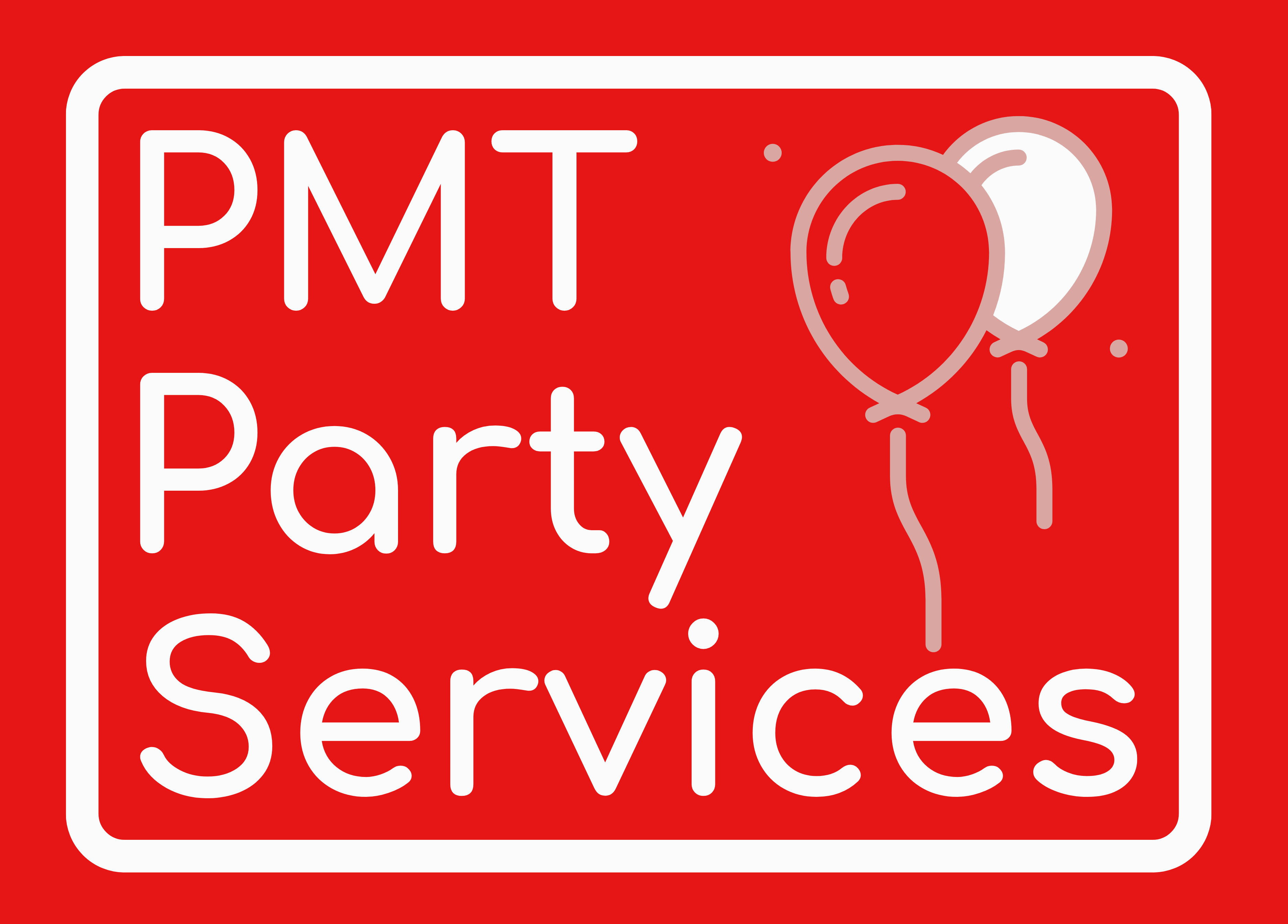 Original PMT Party Services logo zoomed in